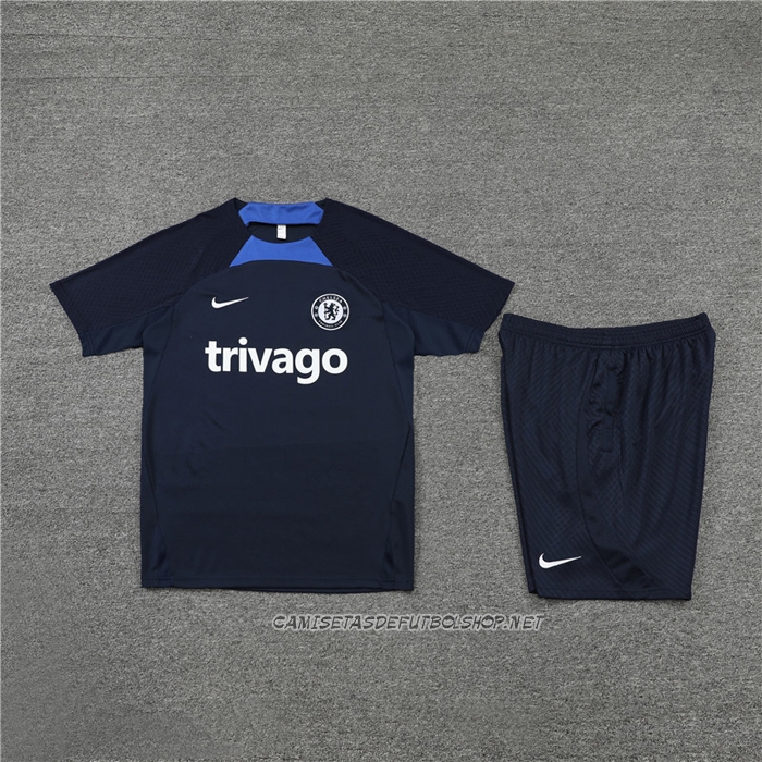 Chandal del Chelsea 22-23 Manga Corta Negro - Pantalon Corto